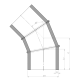 DN 315 DİRSEK 45 °