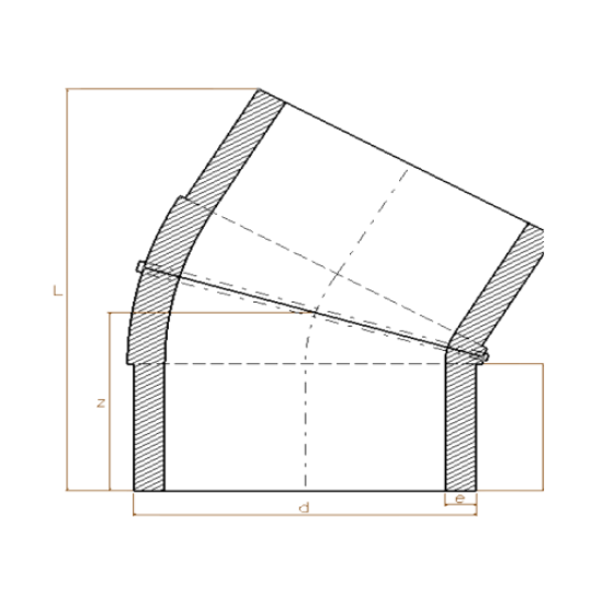 DN 110 DİRSEK 60 °